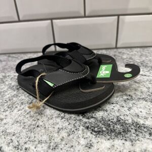 Sanuk Root Beer Cozy Baby Toddler Flip Flop Sandal 7-8 Slingback Water Beach New